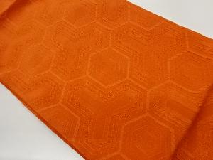 ふくれ織毘沙門亀甲に亀甲模様織出し名古屋帯